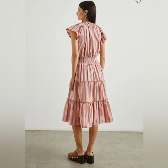 Rails Amelia dress coral navy blue stripes - Picture 5 of 10